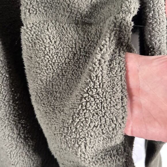 Offline Aerie Sweater Women's XS Green Fleece 1/4 Zip Pockets Polyester Pullover - Picture 5 of 9